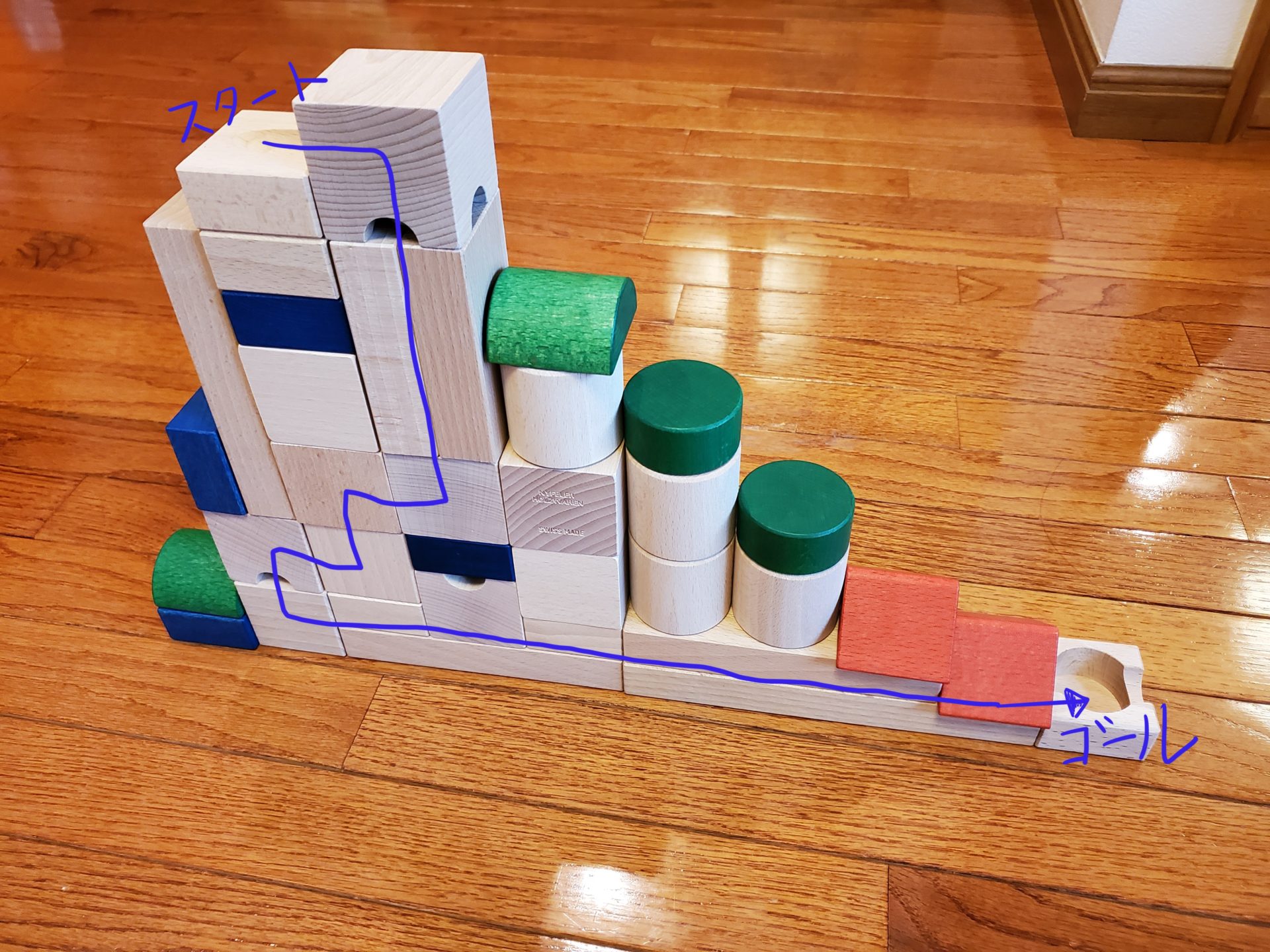クゴリーノ　ビー玉の道筋解説